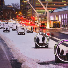 Luminothérapie au Quartier des Spectacles