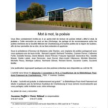 Mot à mot la poésie