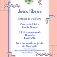 Jeux libres 0-5 ans