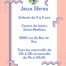 Jeux libres 0-5 ans