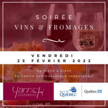 Soirée de dégustation d'accords de vins et fromages