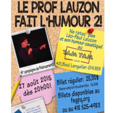Le Prof Lauzon fait l’humour 2!