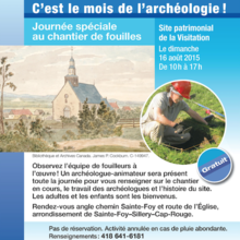 Journée spéciale au chantier de fouilles