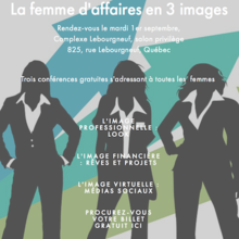 La femme d'affaires en 3 images